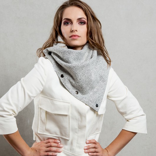 Szal Komin Tuba Etola Tweed OFFWHITE CADOaccessories