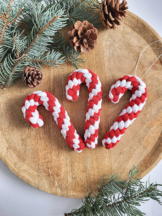 ozdoby choinkowe Urocze ozdoby świąteczne - laski lizaki na choinkę