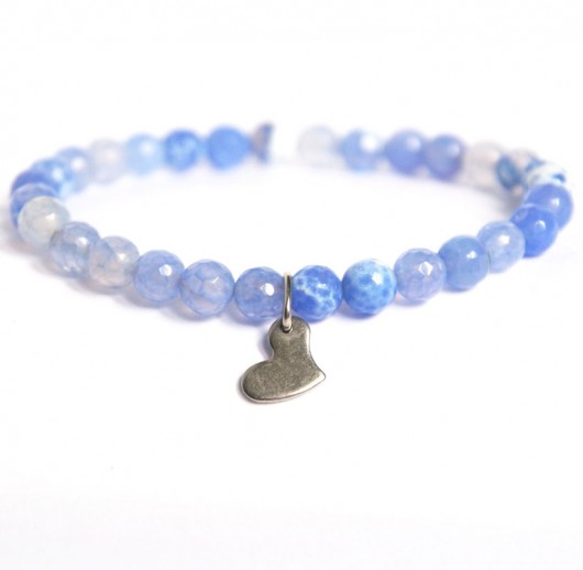 bransoletki z kamieni naturalnych Stal szlachetna & agat ognisty :: bransoletka