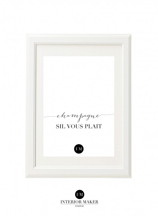 champagne - plakat Interior Maker wnetrza