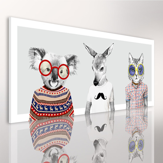 OBRAZ NA PŁÓTNIE  - 150x60cm HIPSTERSI LUdesign gallery