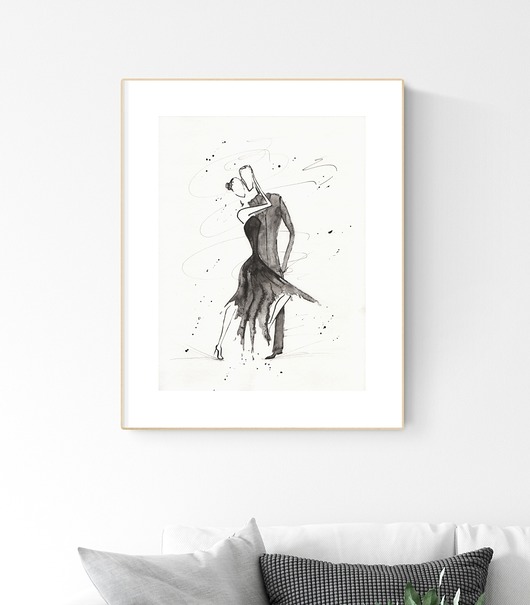 grafika 30X40 cm wykonana ręcznie ZAM MiniMalArt