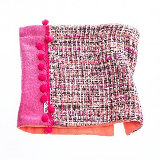 Ciepły Wygodny Komin Tuba Szalik Pink Tweed CADOaccessories