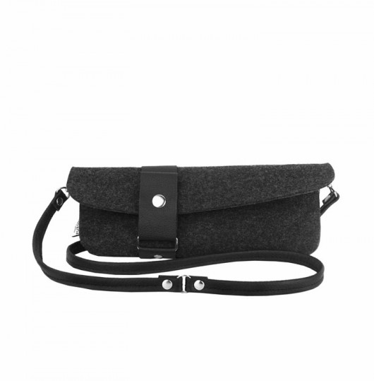 Kopertówka z filcu Grafit Fly Black purol design