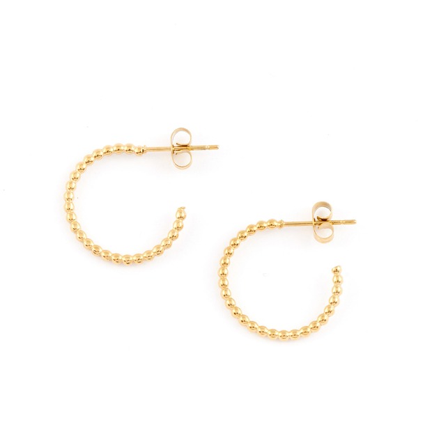 kolczyki - inne Małe półkoła z kuleczkami - kolczyki sztyfty