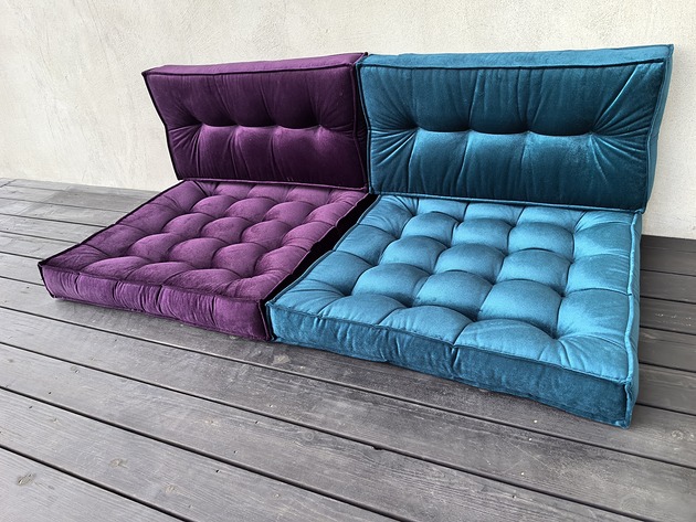 pufy do siedzenia Sofa modułowa Futon materac francuski Velvet  Siedzisko na podłogę