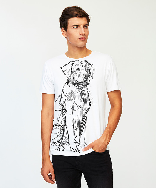 t-shirty męskie Labrador retriever Dog Men's T-shirt white