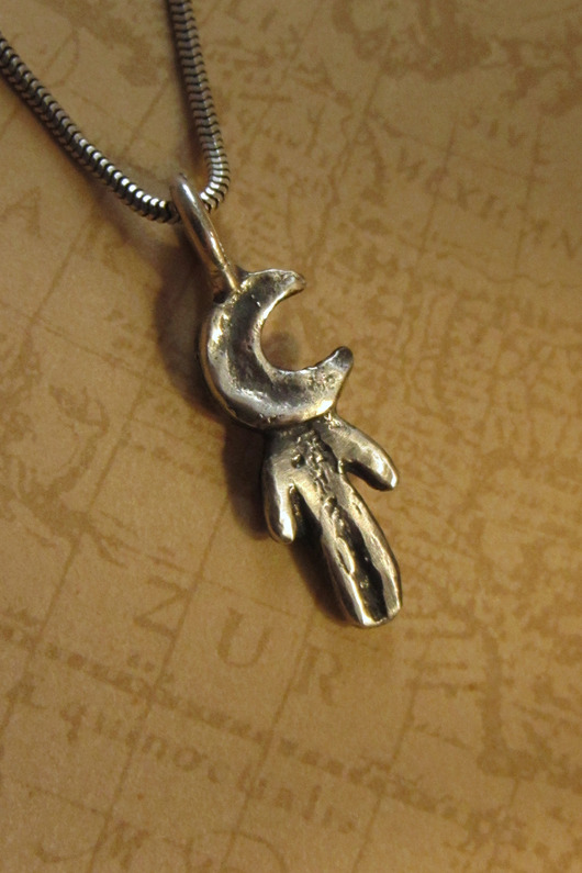 wisiory Zawieszka ze srebra Księżycowy Przyjaciel