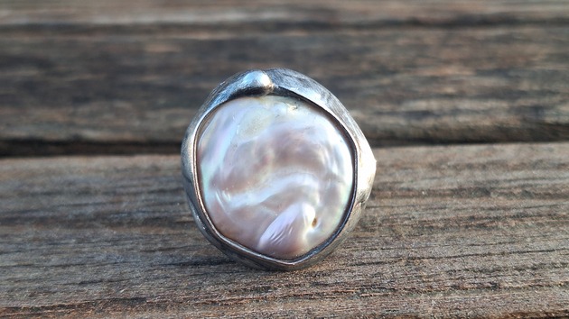 pierścionki - różne Perła - pierścionek regulowany