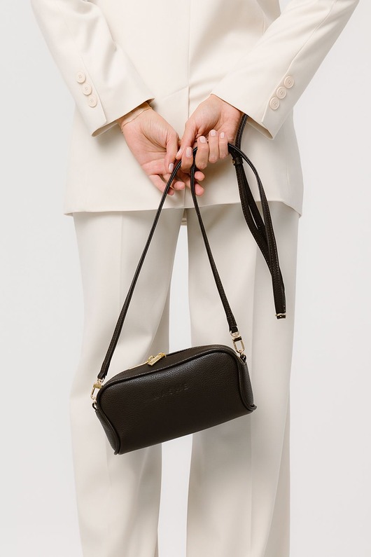 torby na ramię BLISS BAG - skórzana torebka - brąz ciemny