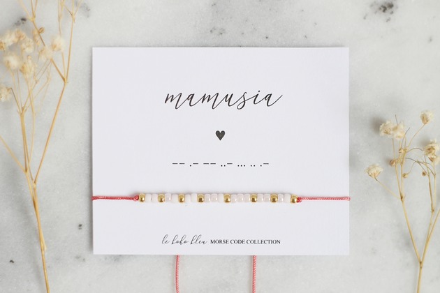 MAMUSIA Morse Code Bracelet Le Boho Bleu