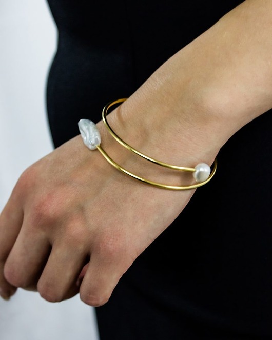 bransoletki złote Bransoleta Sophie 2 Pearls - gold