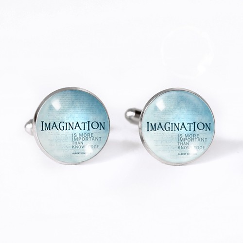 Blue Imagination - spinki silver Makaliboo