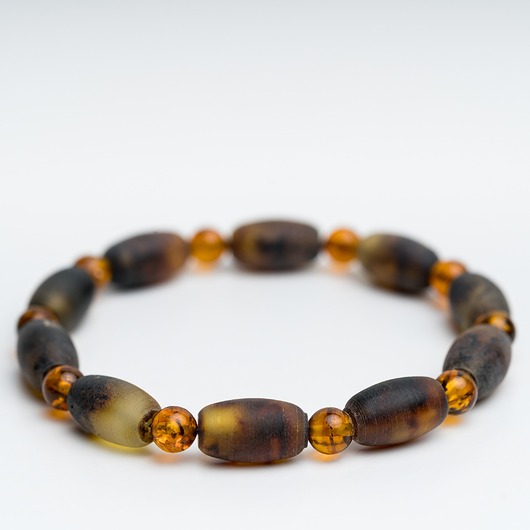 biżuteria męska Personalizowana bransoletka męska bursztyn bałtycki