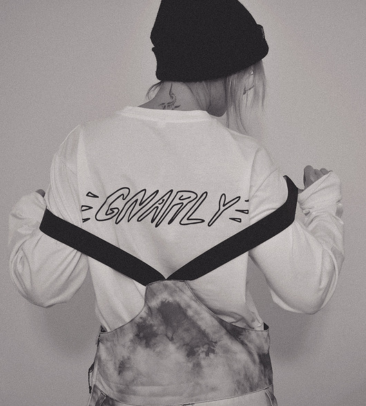 bluzki z długim rękawem damskie Biały Longsleeve Gnarly