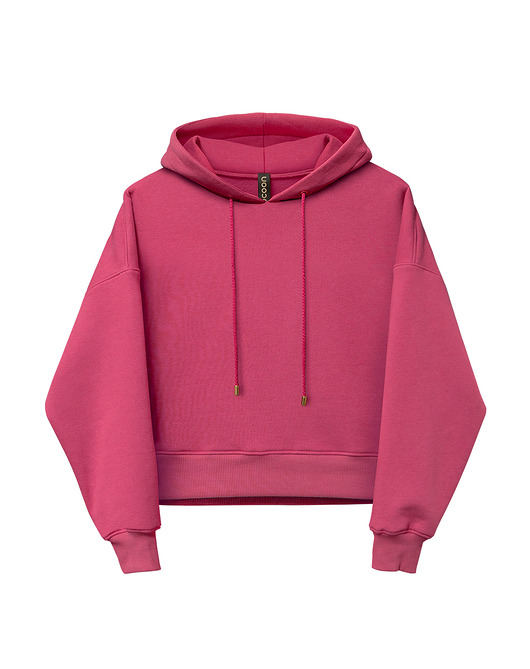 bluza z kapturem damska Bluza basic pink