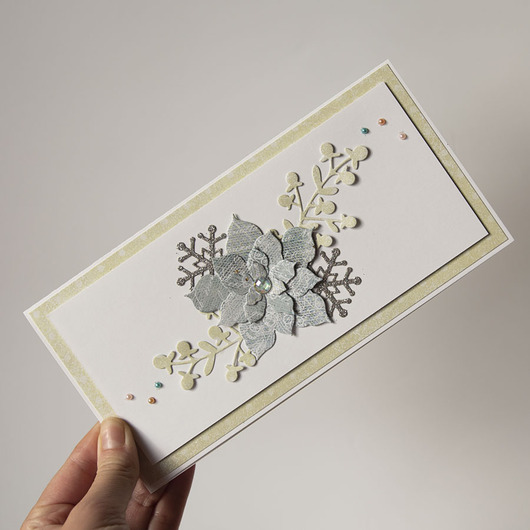 kartki świąteczne Kartka świąteczna z poinsecją