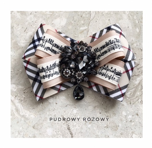 Brosza  Glamour Krata NEW Pudrowy Różowy