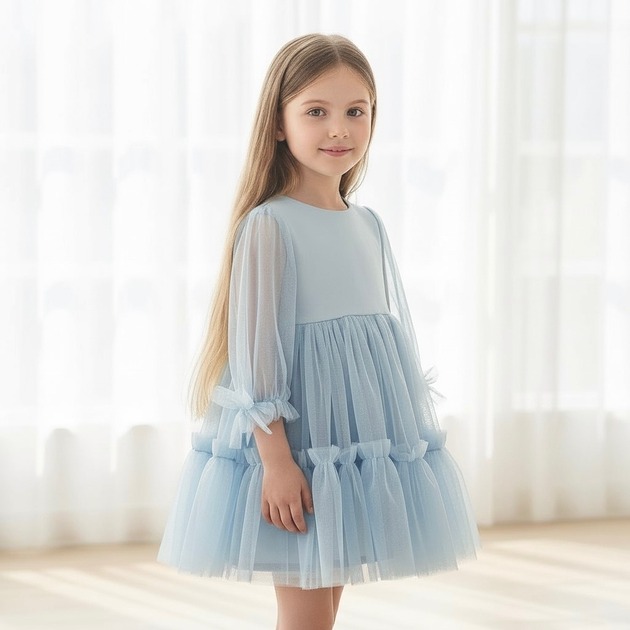 sukienki dla dziewczynki Sukienka Leticia błękitna