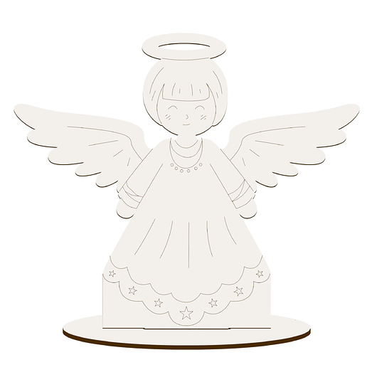 dekoracje świąteczne Figurka Ozdoba Stojąca do Malowania DIY Aniołek Anioł dla Dzieci na PREZENT