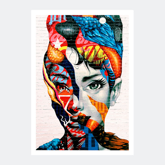 Plakat graffiti – Audrey Hepburn (70x100 cm) Poster Gallery Wall