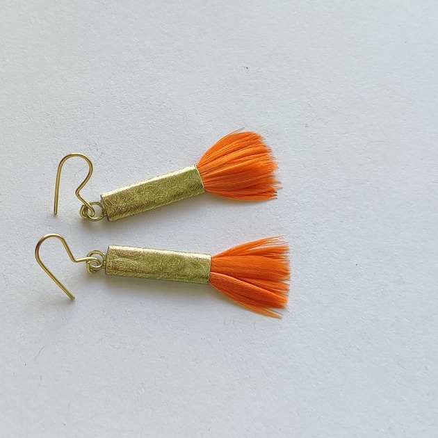 kolczyki z piórami PIÓRKO kolczyki