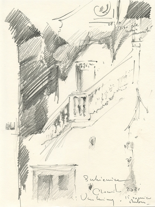 obrazy Kraków III - szkic ołówkiem