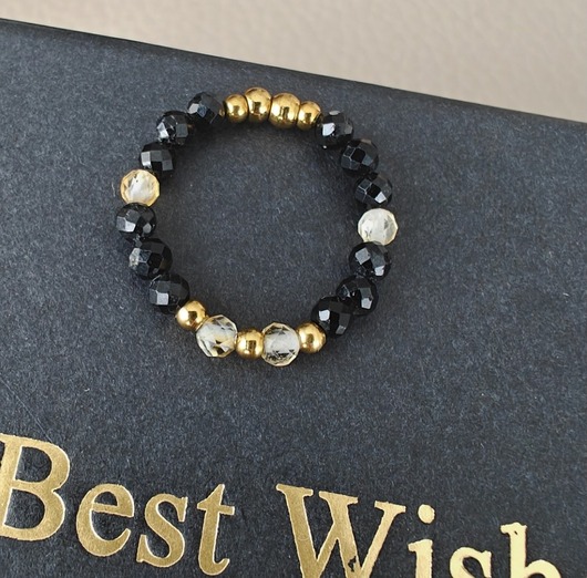 pierścionki elastyczne Pierścionek elastyczny turmalin cytryn