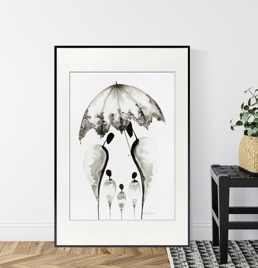 grafika 50X70 cm wykonana ręcznie MiniMalArt