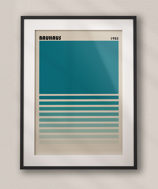plakaty Minimalistyczny plakat - Bauhaus #18 - Do salonu, sypialni, biura