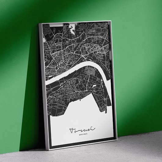 plakaty Plakat Toruń mapa