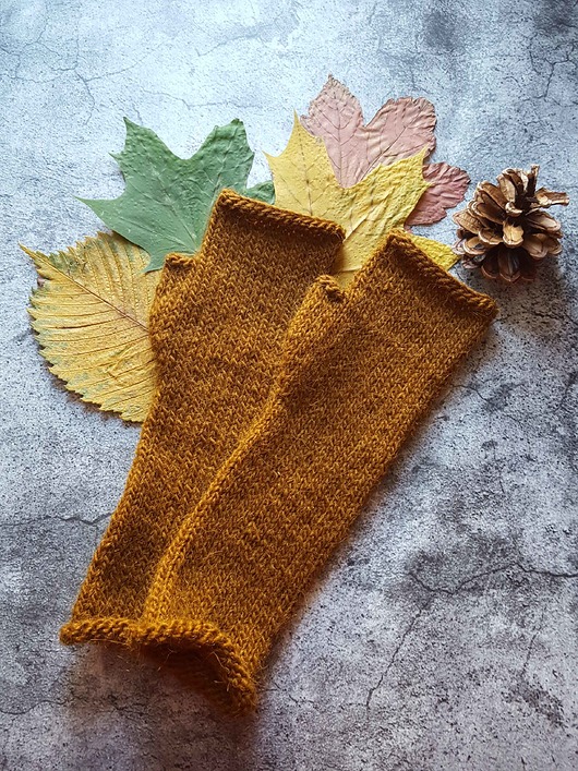 rękawiczki damskie Mitenki z wełny owczej i lamy ciepły brąz