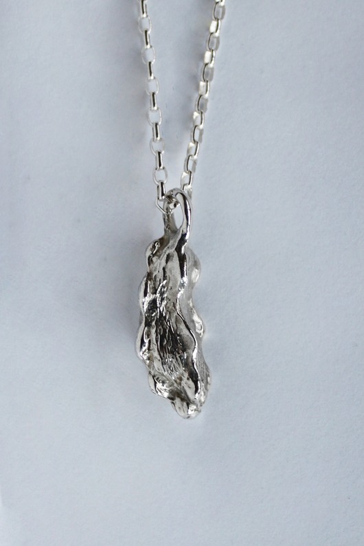 srebrne naszyjniki Długi naszyjnik srebrny - Ogórek kiszony