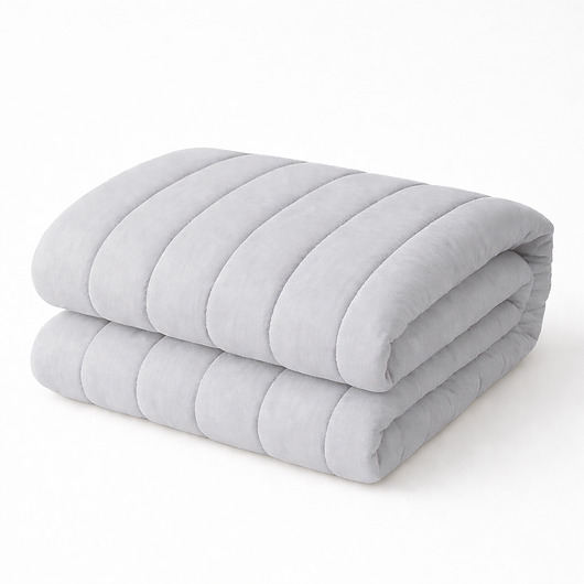 tekstylia - różne Kołdra bezposzewkowa bawełniana, jasny szary - 160x200cm