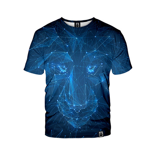 t-shirty męskie Męski T-shirt DR.CROW  Lion Laser