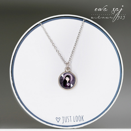 Madonna Fiołkowa - srebrny simple mini Ewa Saj  Silver