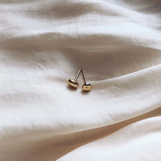 Kolczyki złote Mini Liquid Earrings Gold-plated Unikke Design