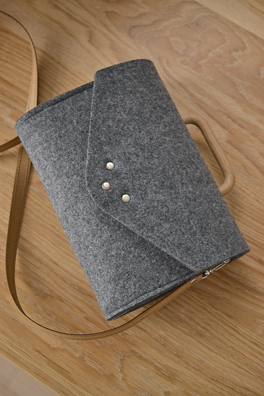 Mała szara filcowa torebka Felt&Wood III limitow felt label