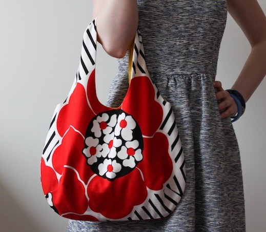 Eko torba na zakupy RED FLOWER Y longredthread