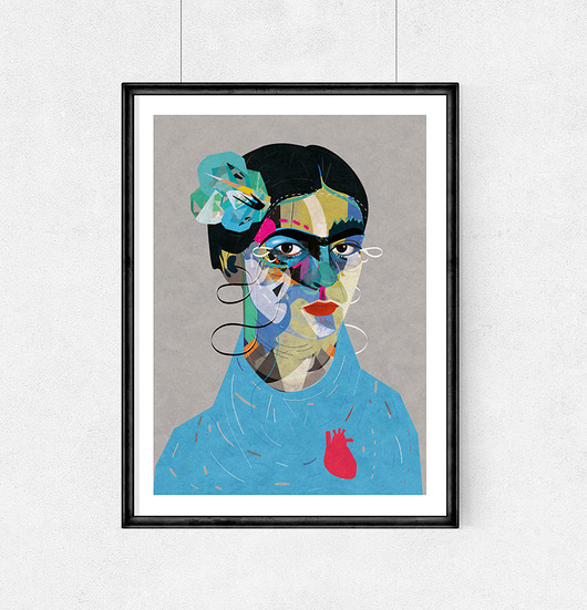 Frida A3 - illustrations art Giclée print Żaneta Antosik PRINTS