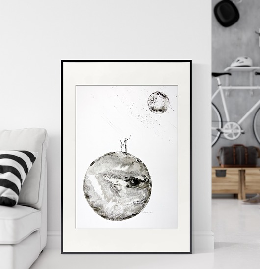 grafika 50X70 cm wykonana ręcznie, plakat Krystyna Siwek Art
