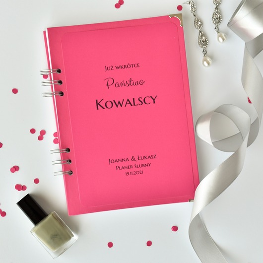 kalendarze i plannery Planer ślubny organizer terminarz planner róż