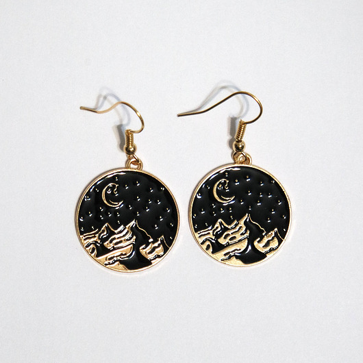 kolczyki - inne Kolczyki - Góry nocą