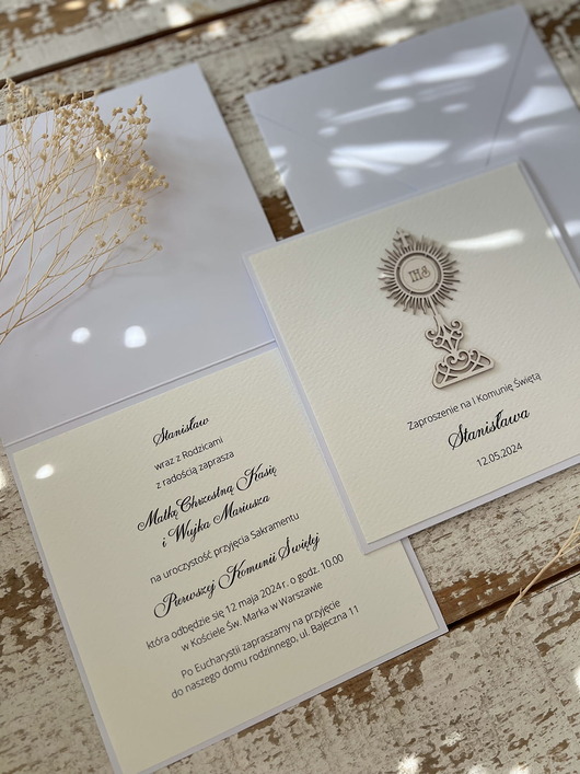 zaproszenia na komunię Najpiękniejsze zaproszenia handmade komunijne, na komunię dla dziewczynki, ch