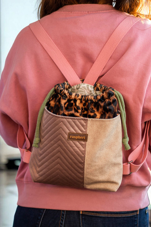 plecaki Mini plecak patchwork panterka