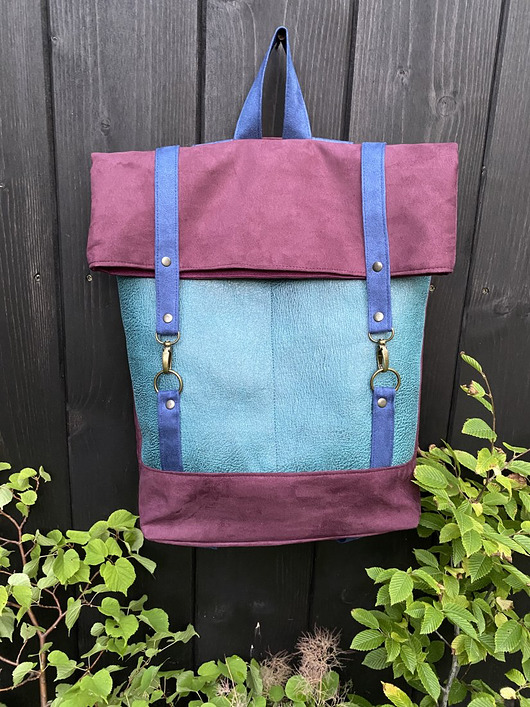 plecaki Plecak  włóczykija - oberżyna, turkus, kobalt