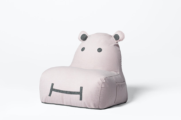 pufa dla dziecka Puf Hippo SOFT - Blady Róż