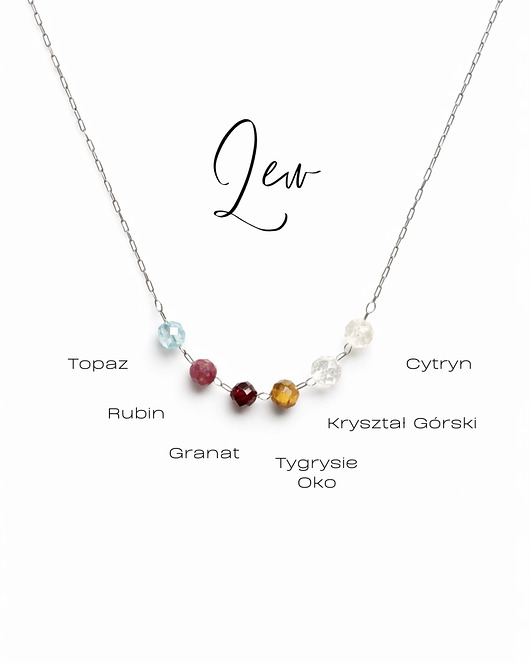 srebrne naszyjniki Twój ZODIAK, Naszyjnik Glam, Lew, srebrny