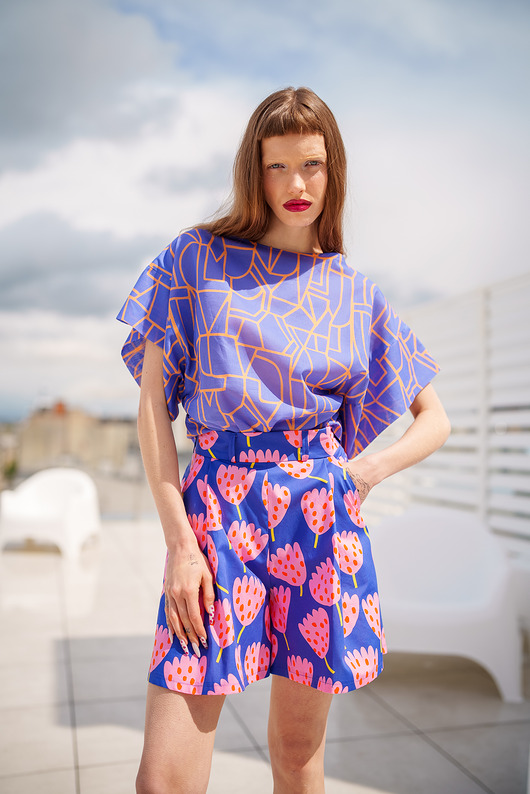 topy damskie Bluzka Jurata fiolet