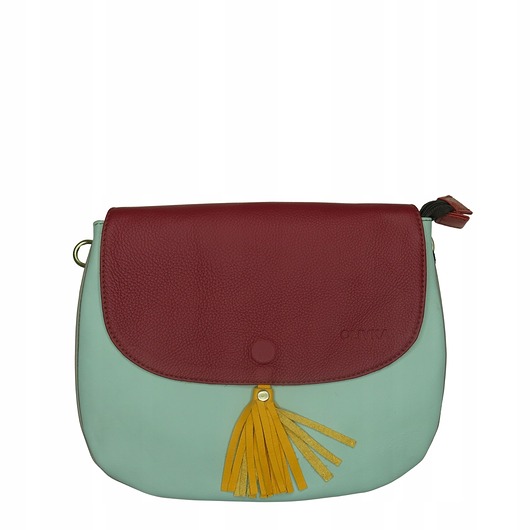 torby na ramię Torebka skórzana damska z kawałków skóry ręcznie wykonana dwustronna OLIVKA